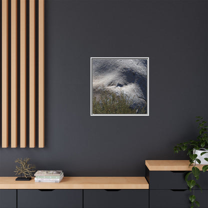 Weathered Boulder with Character - Unique Stretched Canvas Wall Art
