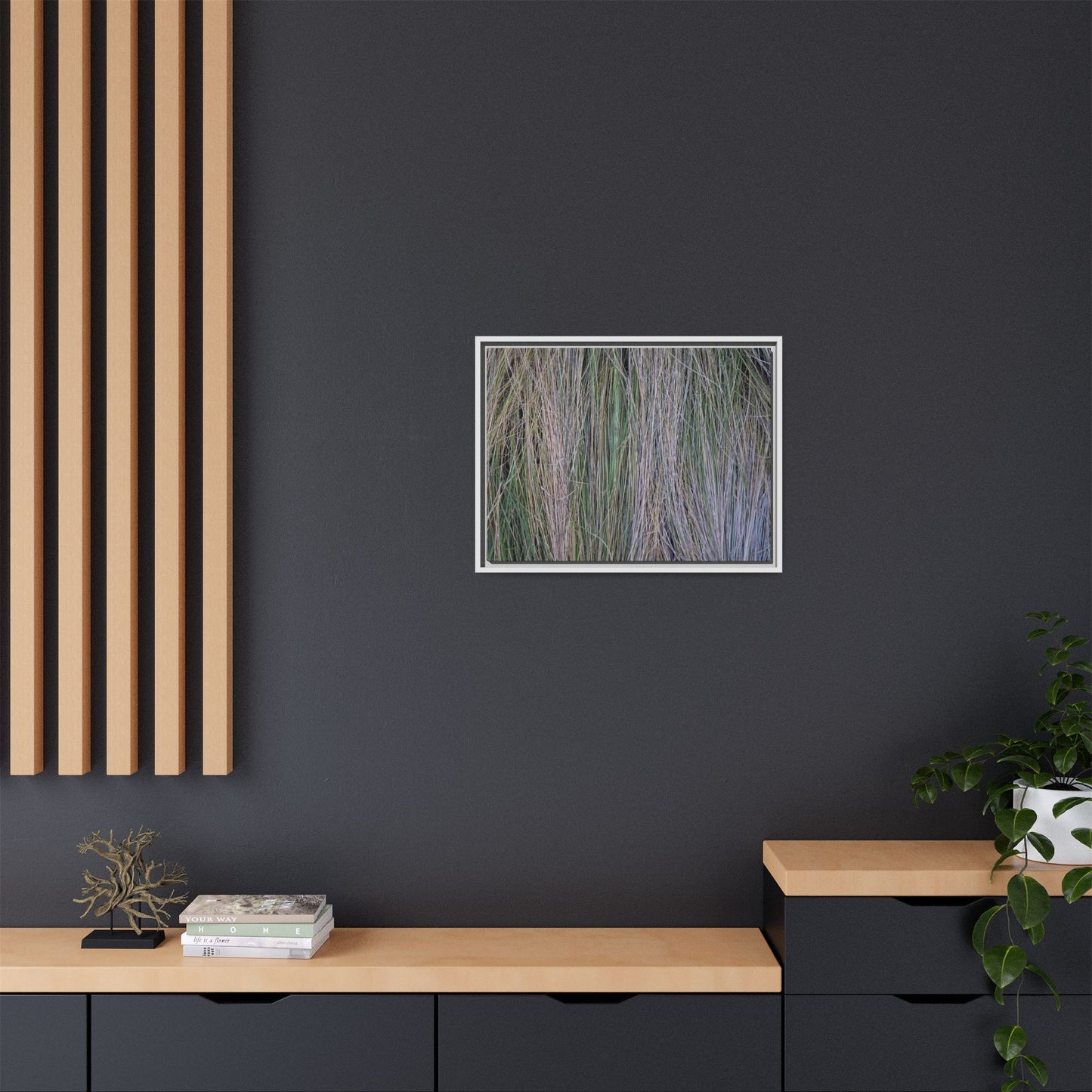 Whispers of Silver Grass - Unique Stretched Canvas Wall Art - Art By Earth