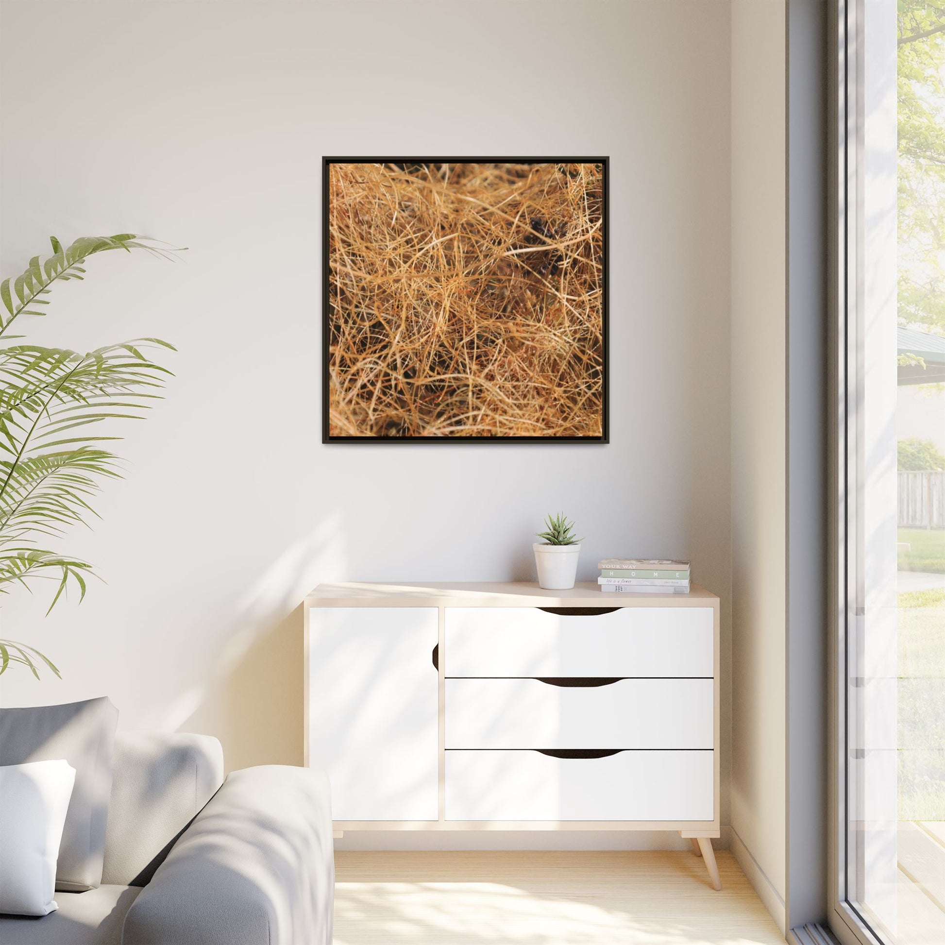 Dried Grass - Unique Stretched Canvas Wall Art - Art By Earth