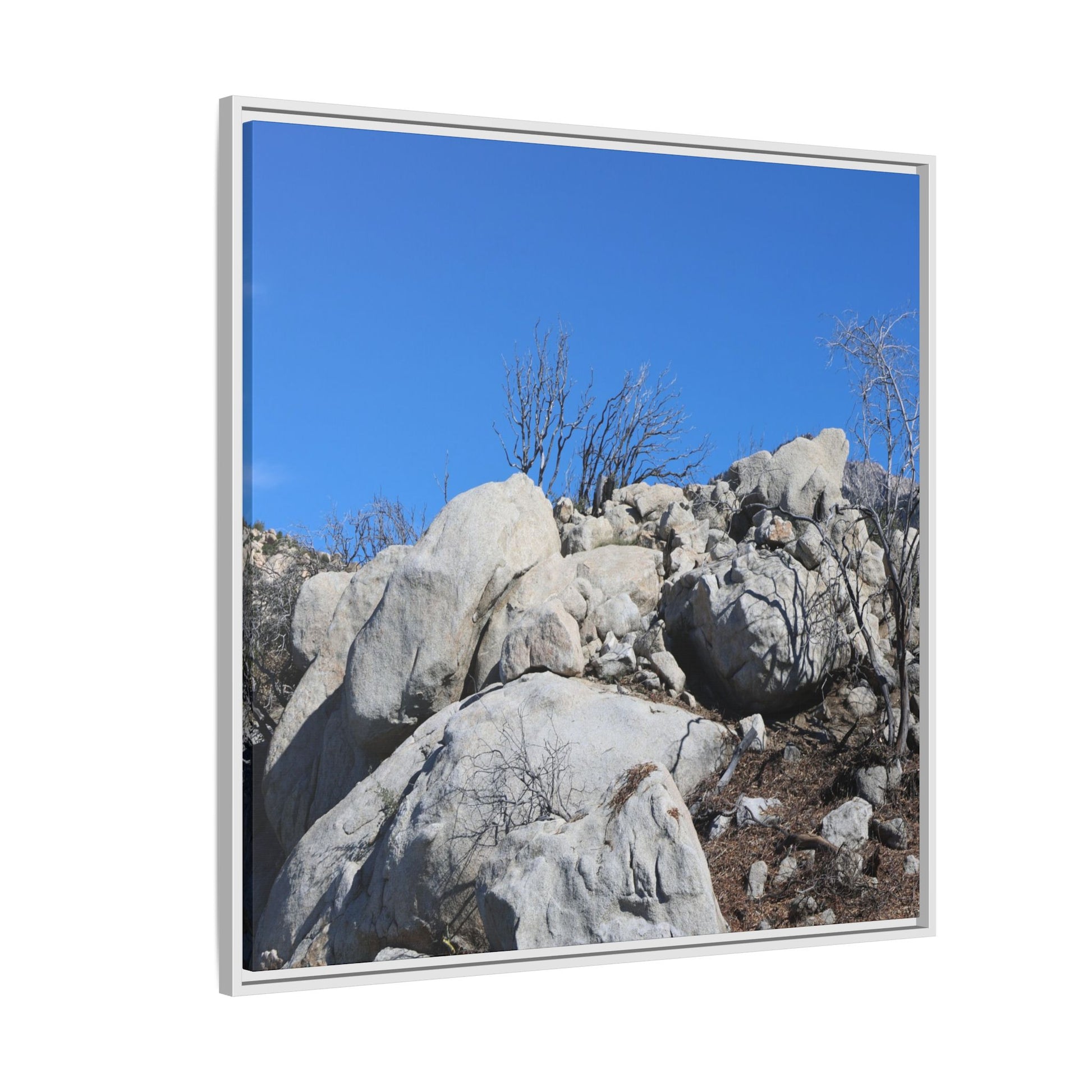 Barren Landscape with Boulder Formations - Unique Stretched Canvas Wall Art - Art By Earth