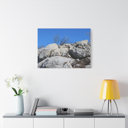 Desert Rocks Under Blue Sky - Unique Frameless Canvas Wall Art - Art By Earth