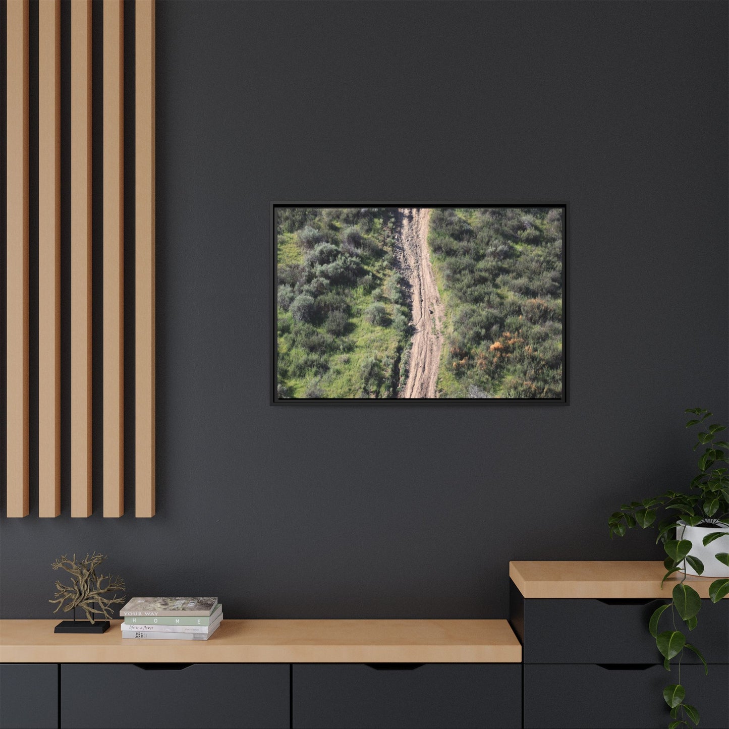 Desert Path Through Sage - Unique Stretched Canvas Wall Art - Art By Earth