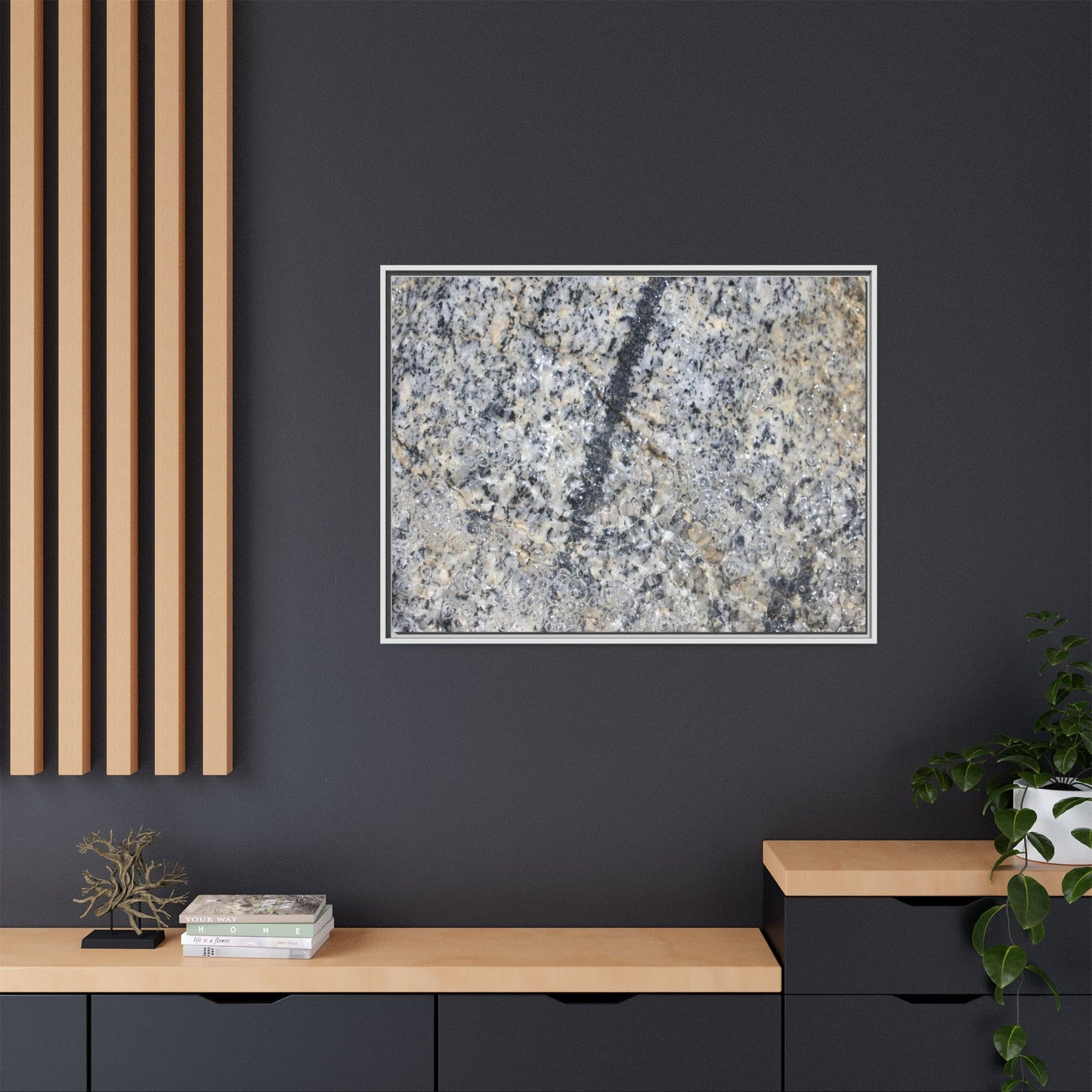 Granite Bubbles - Unique Stretched Canvas Wall Art - Art By Earth