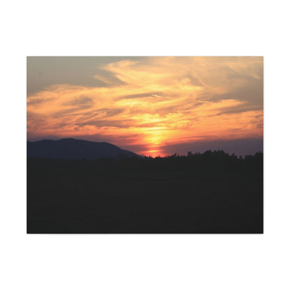 Mountain Twilight - Unique Frameless Canvas Wall Art - Art By Earth