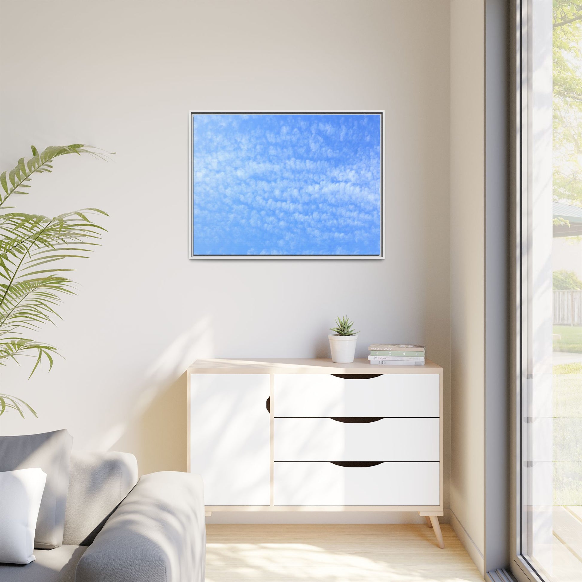 Wispy Blue Dreams - Unique Stretched Canvas Wall Art - Art By Earth