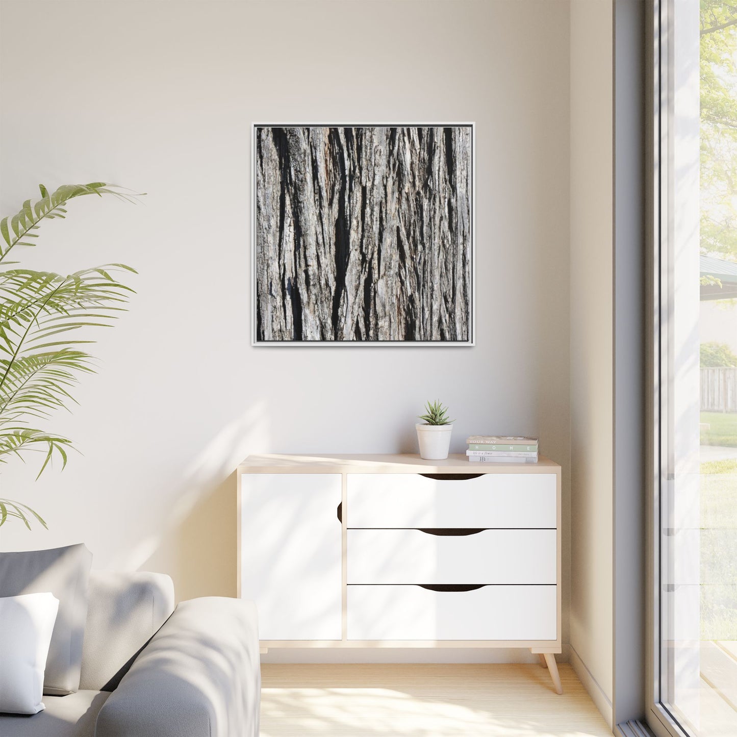 Bark Lines - Unique Stretched Canvas Wall Art - Art By Earth
