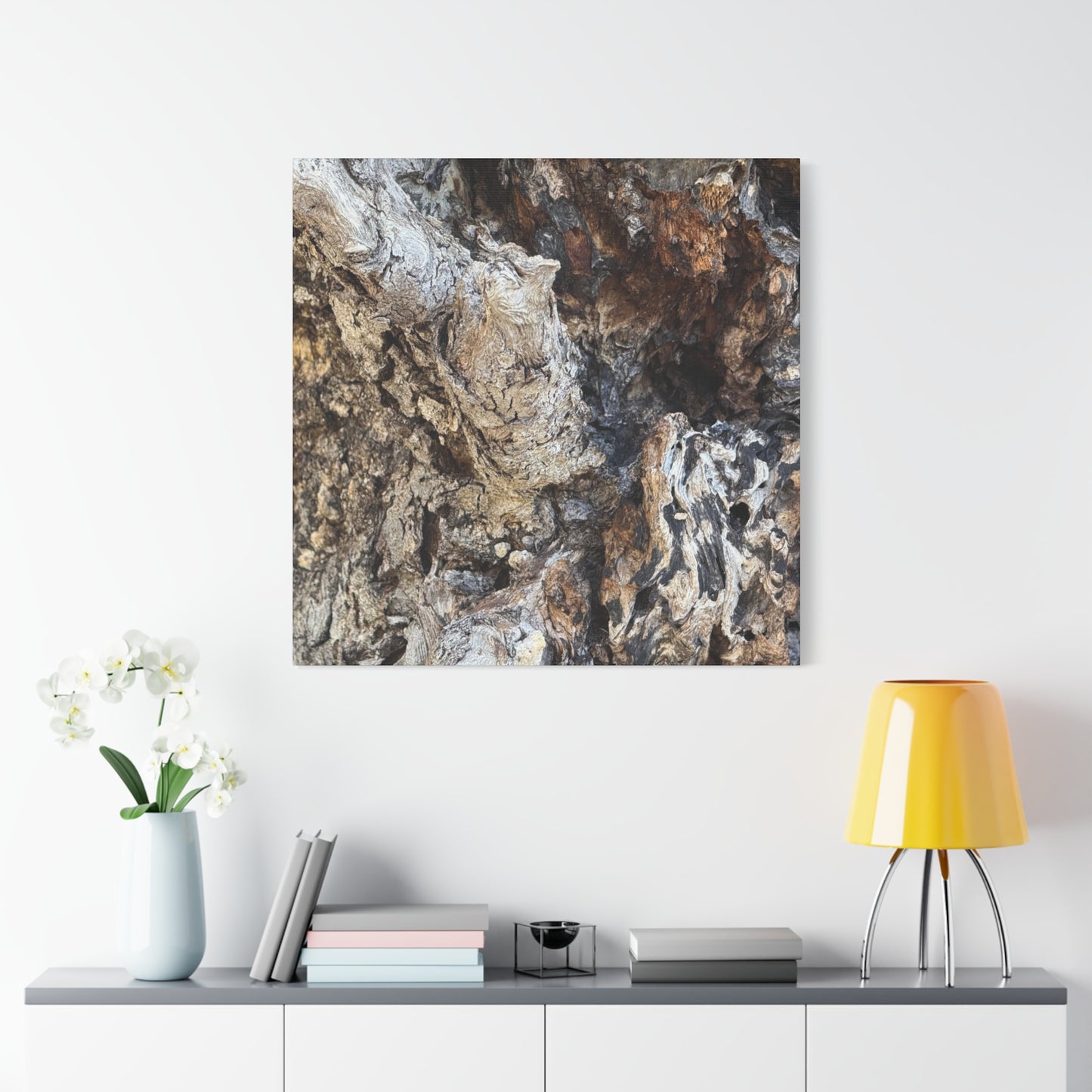 Weathered Bark Texture - Unique Frameless Canvas Wall Art - Art By Earth