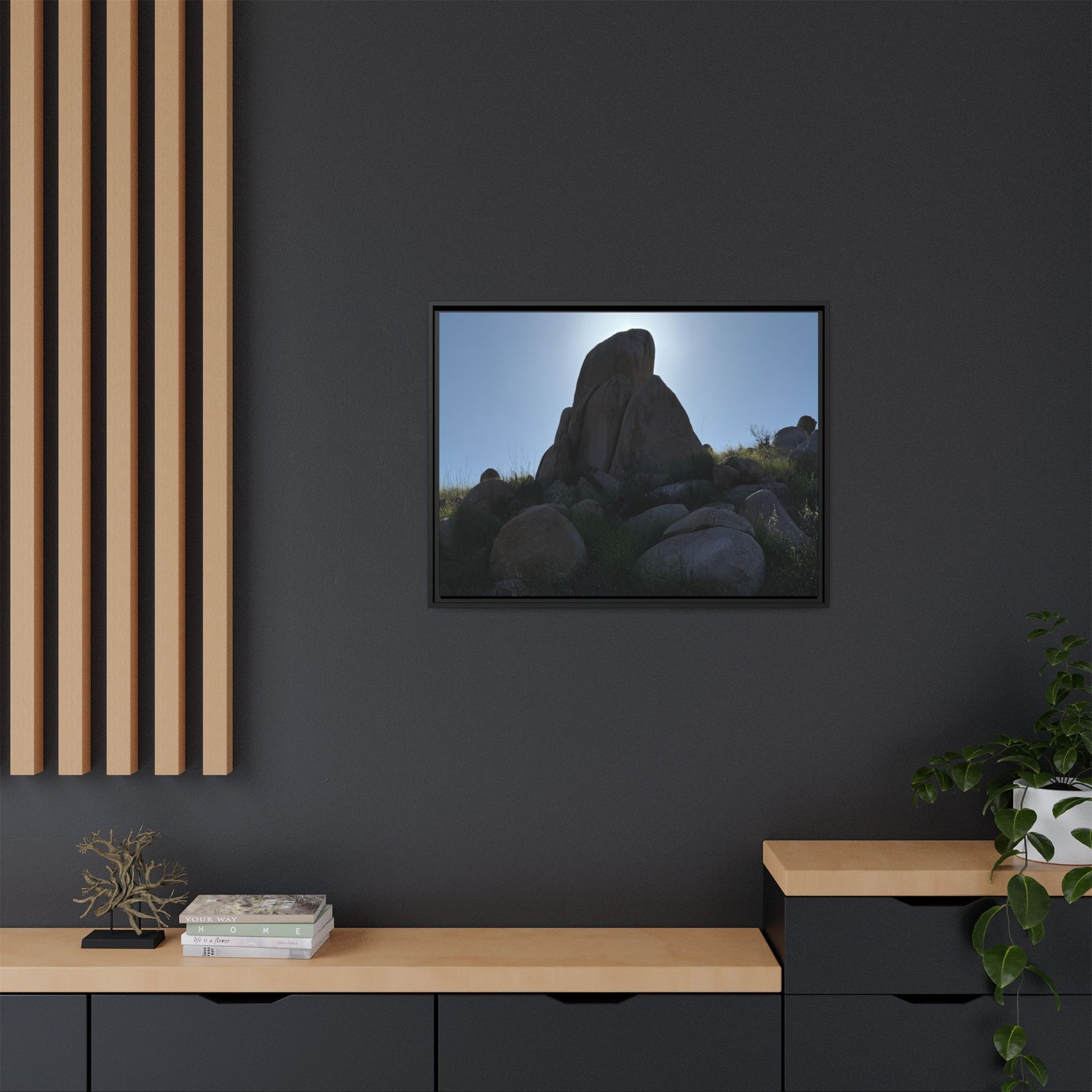 Boulder Silhouette - Unique Stretched Canvas Wall Art - Art By Earth