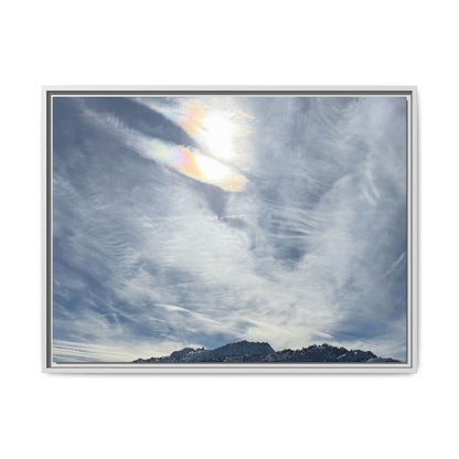 Whispers of Winter's Embrace - Unique Stretched Canvas Wall Art