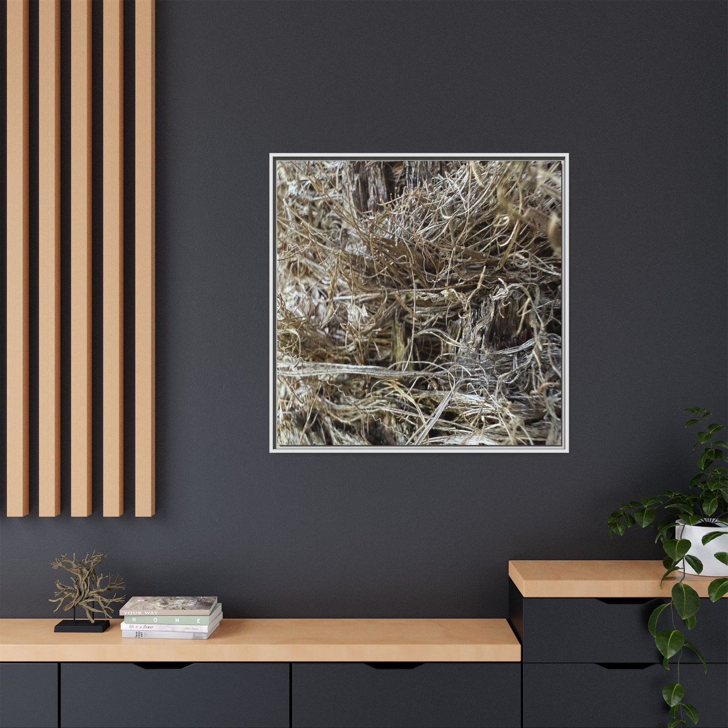 Tangled Whispers of Autumn - Unique Stretched Canvas Wall Art - Art By Earth