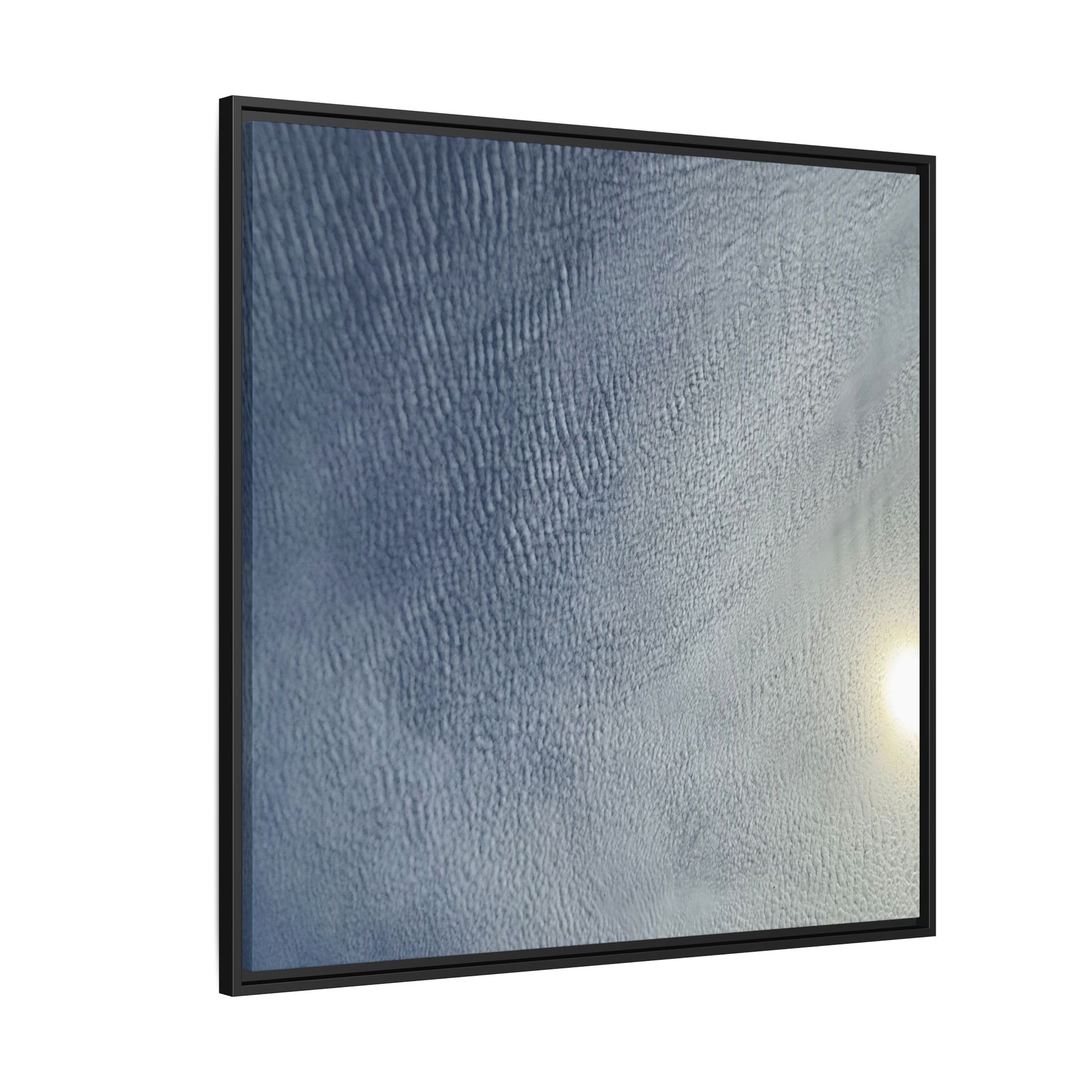 Undulating Whispers of Cerulean Stillness - Unique Stretched Canvas Wall Art - Art By Earth