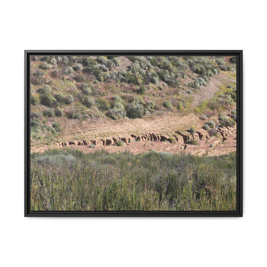 Ancient Dwellings in the Valley - Unique Stretched Canvas Wall Art - Art By Earth