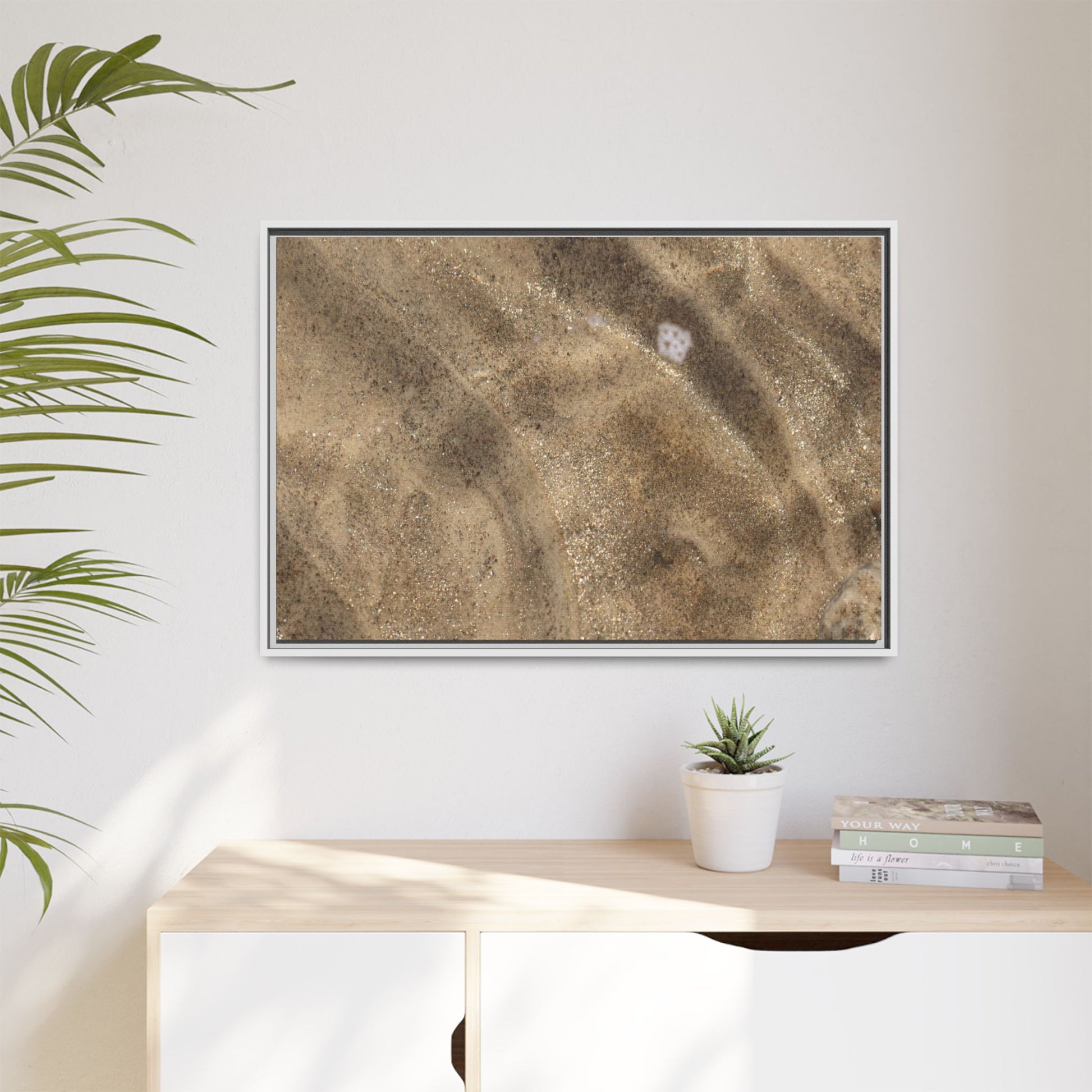 Underwater Sand Exploration - Unique Stretched Canvas Wall Art - Art By Earth