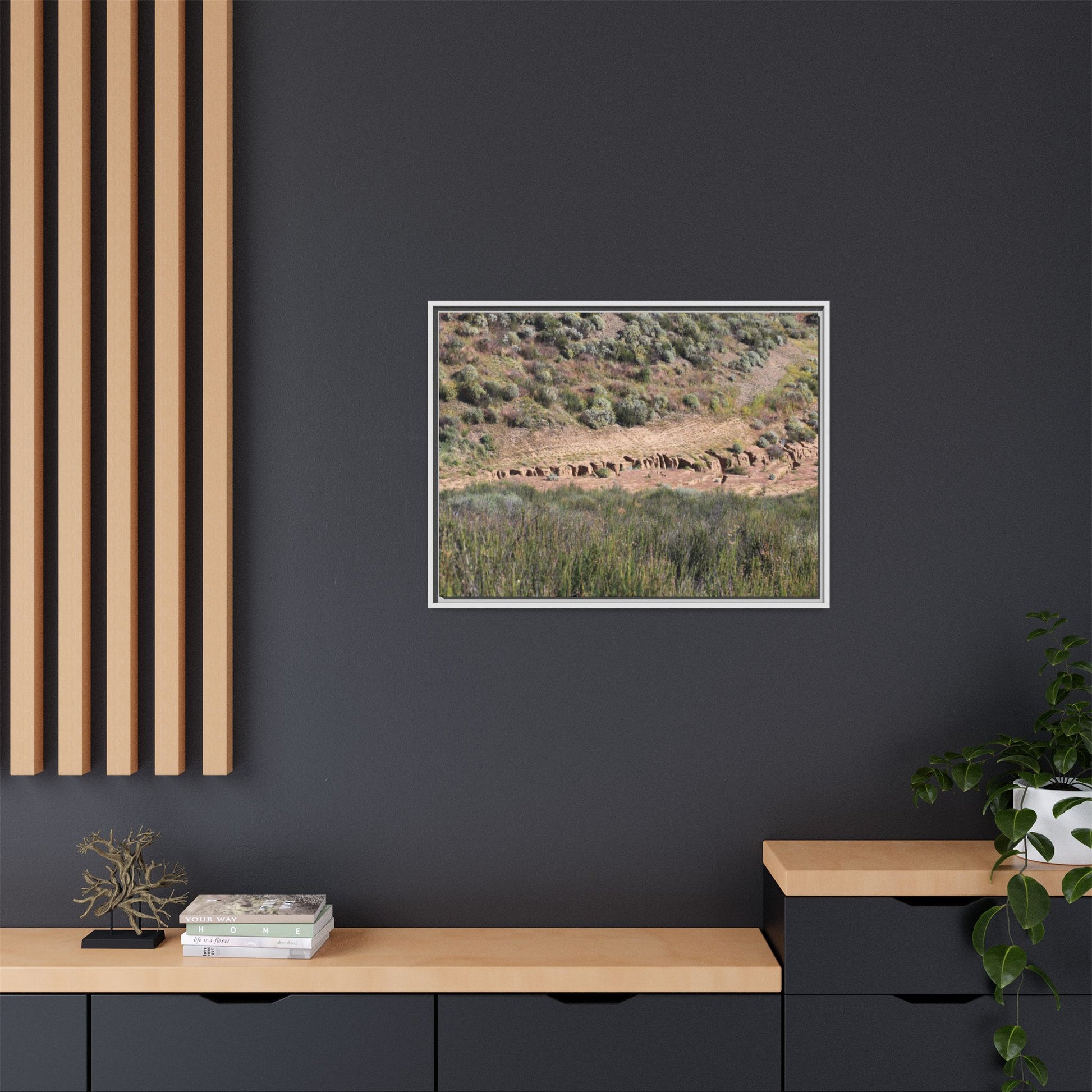 Ancient Dwellings in the Valley - Unique Stretched Canvas Wall Art - Art By Earth
