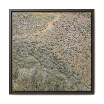 Arid Landscape with Winding Path - Unique Stretched Canvas Wall Art - Art By Earth