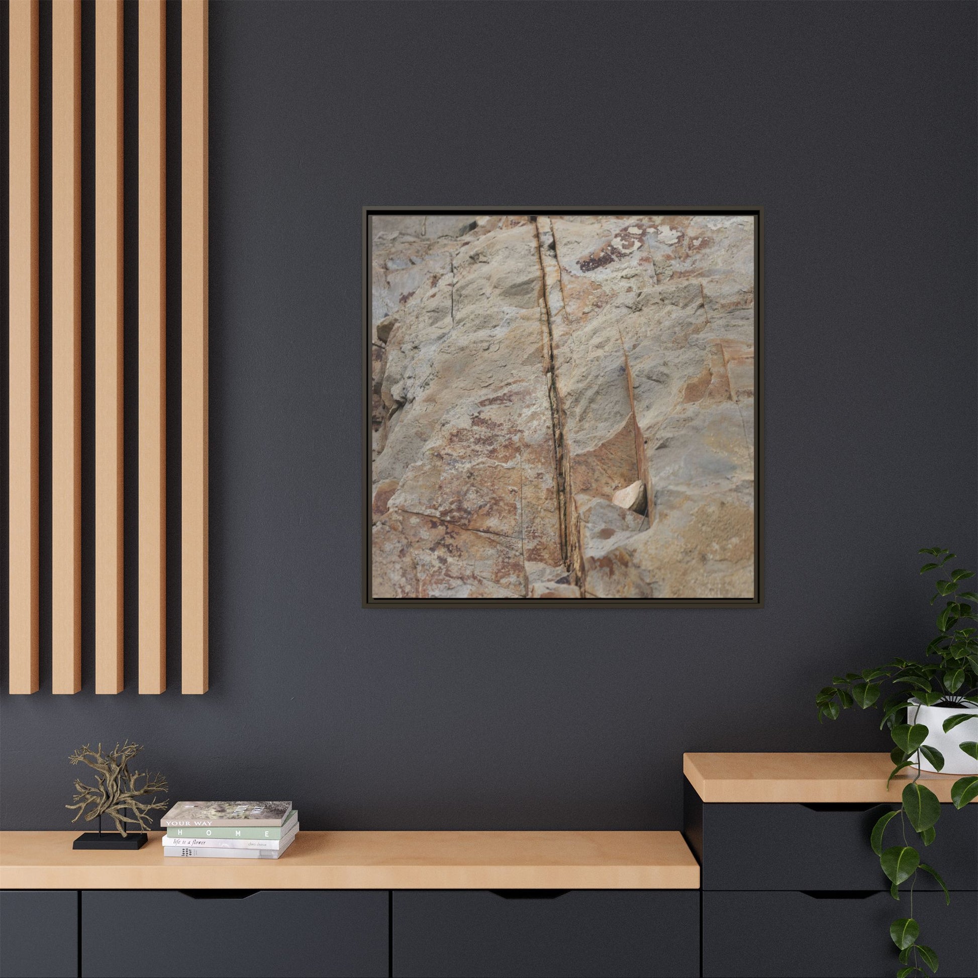 Sedimentary Symphony - Unique Stretched Canvas Wall Art - Art By Earth