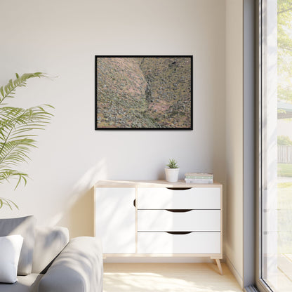 Mountain Slope with Desert Vegetation - Unique Stretched Canvas Wall Art - Art By Earth