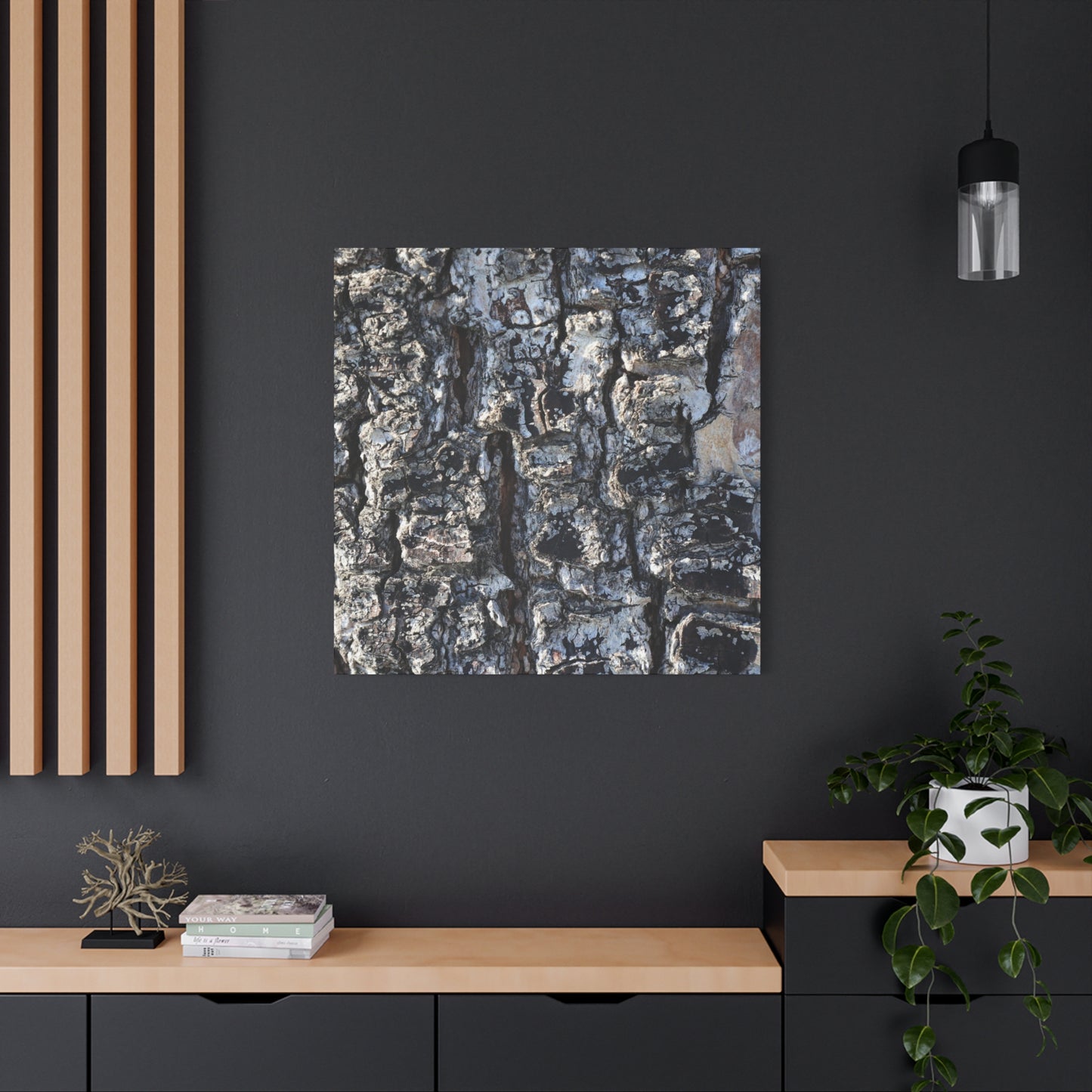 Textured Whispers of the Ancient Tree - Unique Frameless Canvas Wall Art - Art By Earth