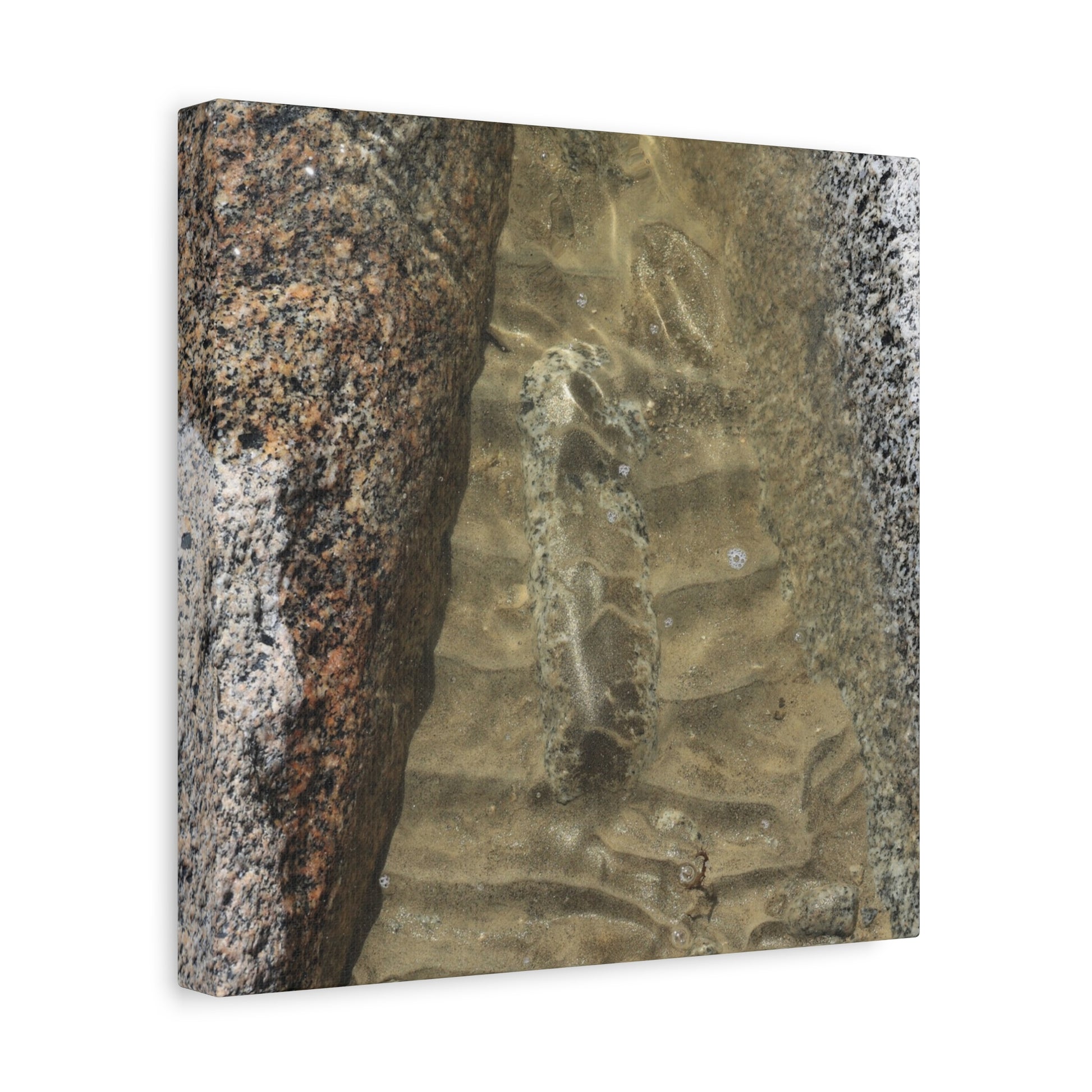 Weathered Concrete Gap - Unique Frameless Canvas Wall Art - Art By Earth