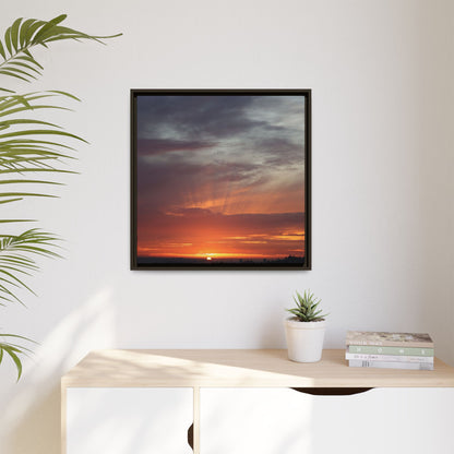 Fiery Horizon - Unique Stretched Canvas Wall Art - Art By Earth