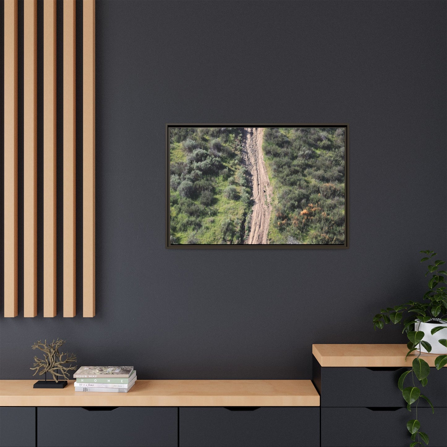 Desert Path Through Sage - Unique Stretched Canvas Wall Art - Art By Earth