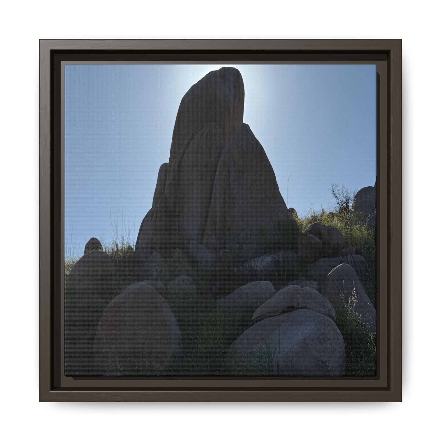 Boulder Silhouette - Unique Stretched Canvas Wall Art - Art By Earth