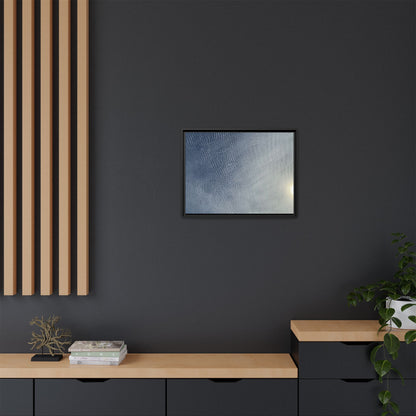 Undulating Whispers of Cerulean Stillness - Unique Stretched Canvas Wall Art - Art By Earth