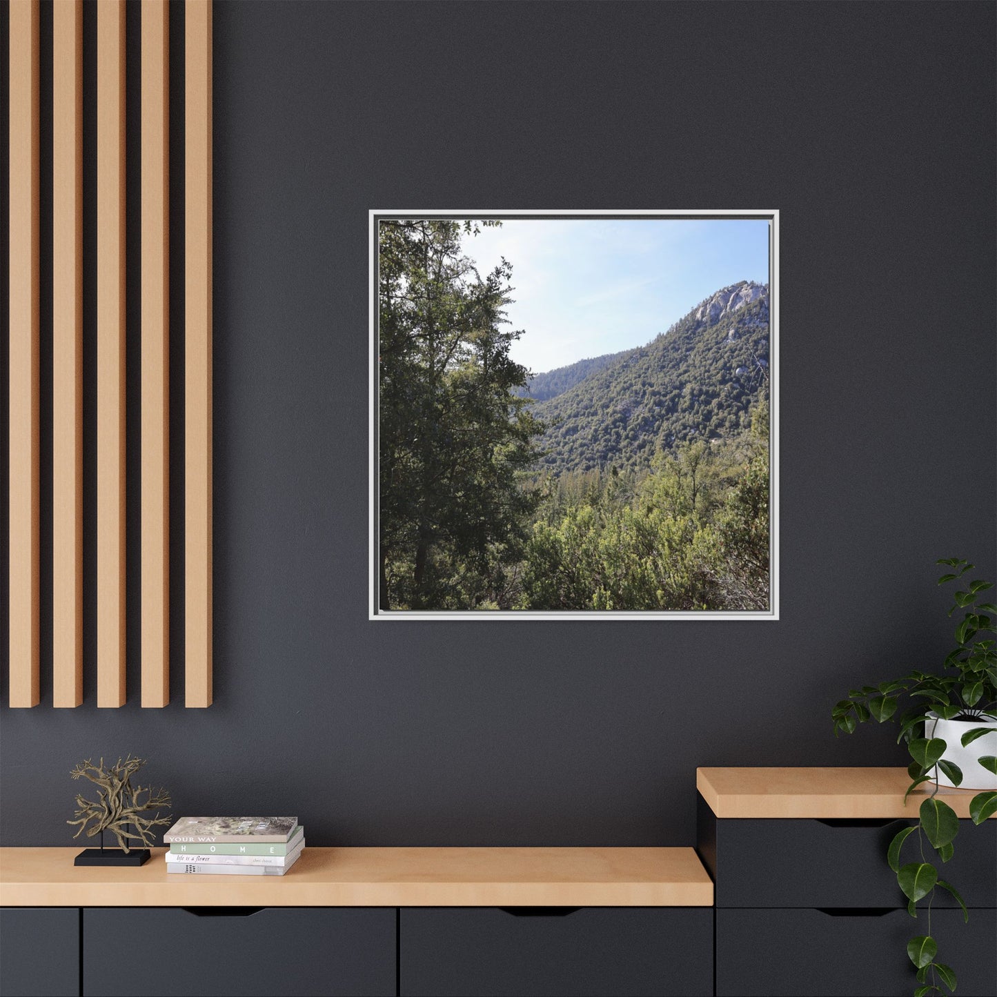 Mountain Valley Forest - Unique Stretched Canvas Wall Art