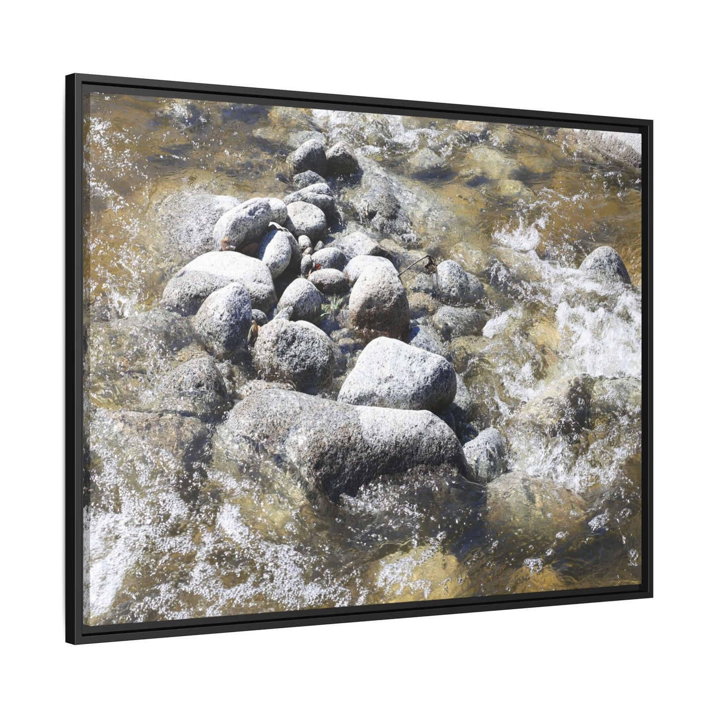 Mountain Stream Flow - Unique Stretched Canvas Wall Art - Art By Earth