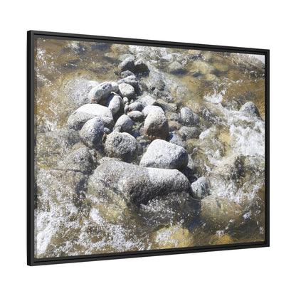 Mountain Stream Flow - Unique Stretched Canvas Wall Art - Art By Earth