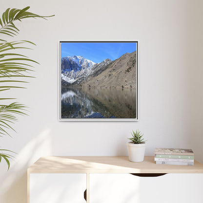 Mountain Mirror - Unique Stretched Canvas Wall Art