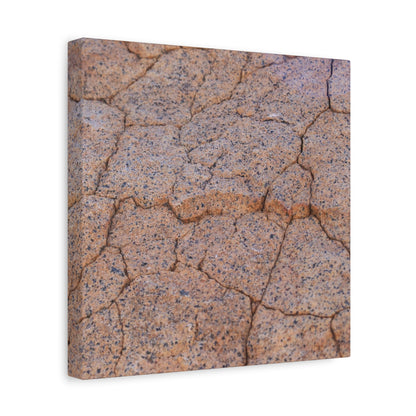 Cracked Earth's Whispers - Unique Frameless Canvas Wall Art - Art By Earth