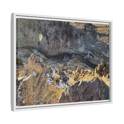 Fractured Landscape at Dawn - Unique Stretched Canvas Wall Art