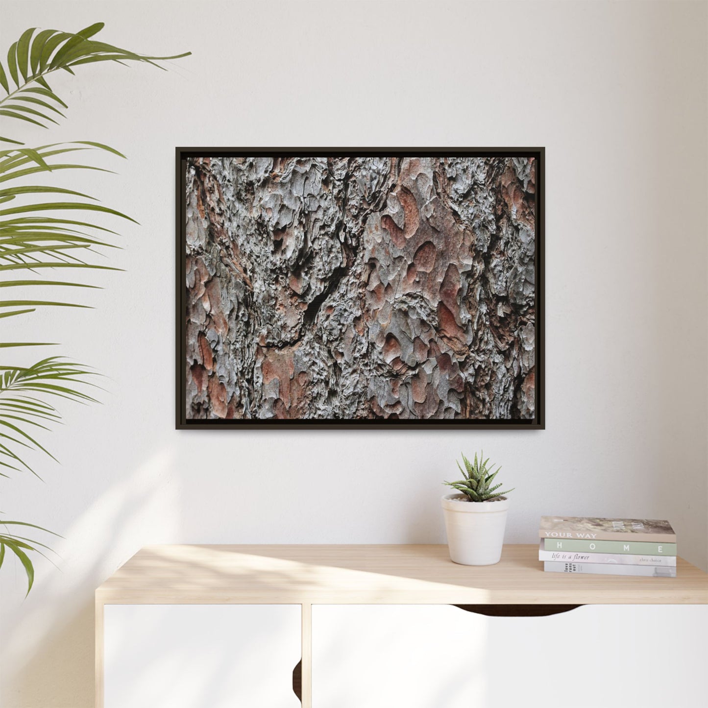 Bark Texture Symphony - Unique Stretched Canvas Wall Art - Art By Earth