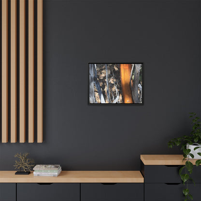 Burnt Trees and Golden Trunk - Unique Stretched Canvas Wall Art