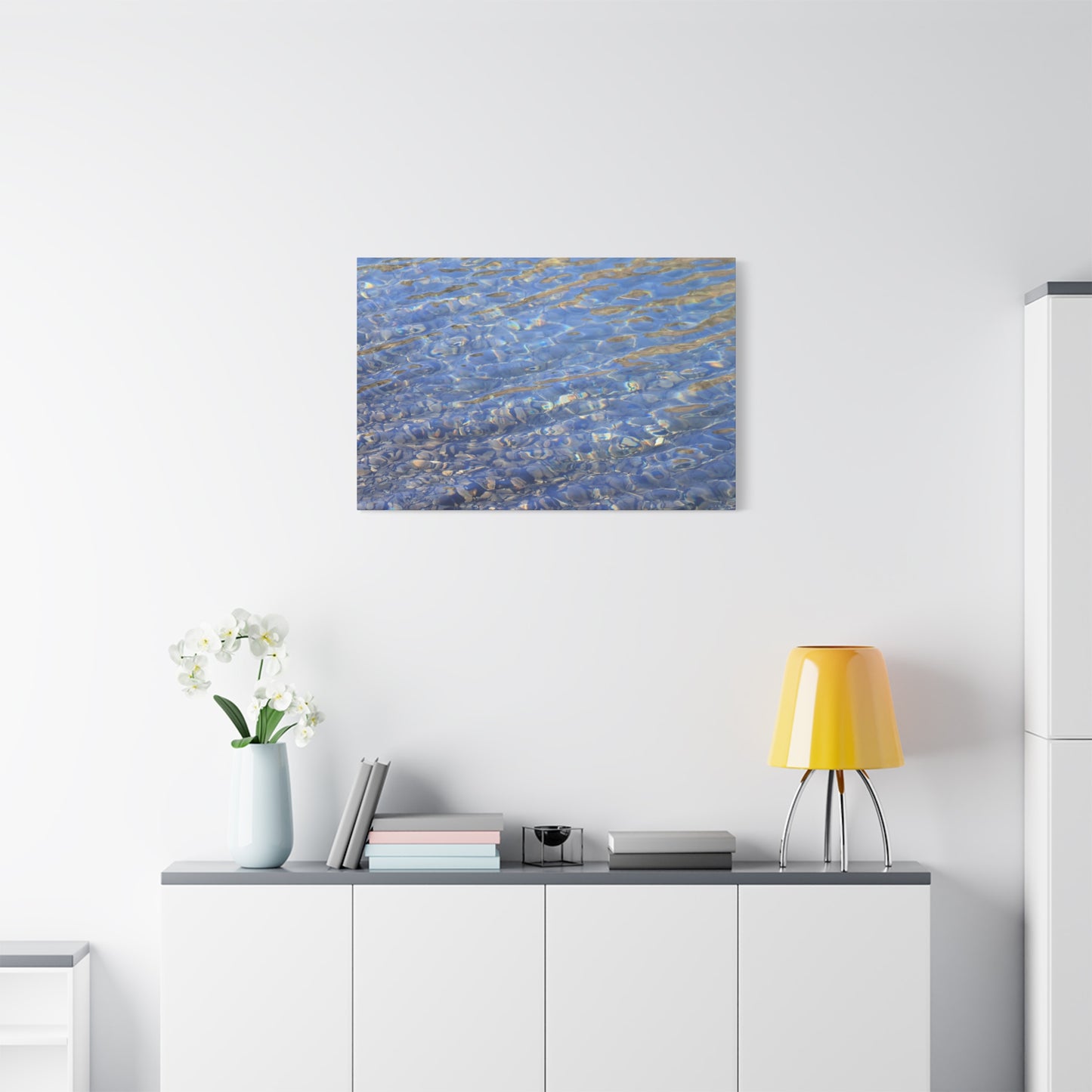 Ripples of Azure - Unique Frameless Canvas Wall Art