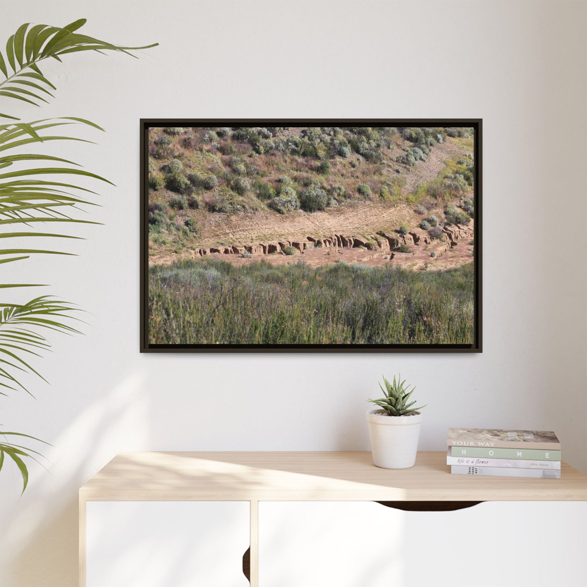 Ancient Dwellings in the Valley - Unique Stretched Canvas Wall Art - Art By Earth