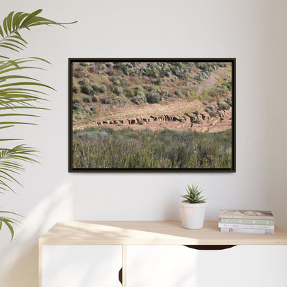 Ancient Dwellings in the Valley - Unique Stretched Canvas Wall Art - Art By Earth