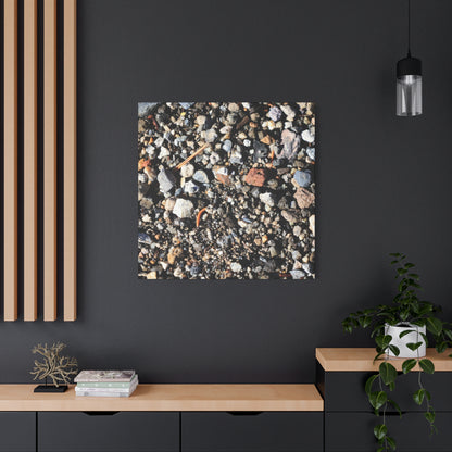 Scattered Stones - Unique Frameless Canvas Wall Art