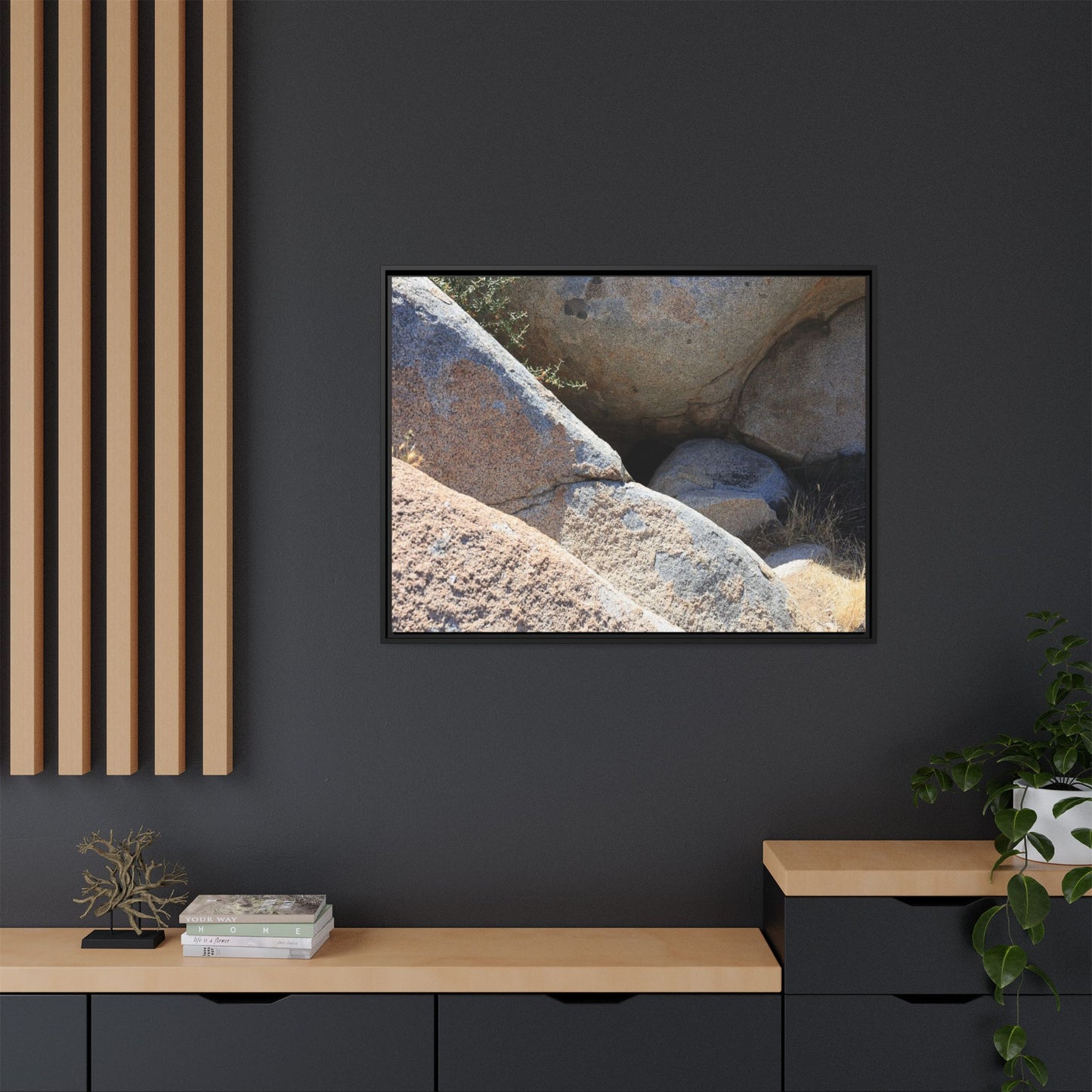 Boulder Shelter - Unique Stretched Canvas Wall Art