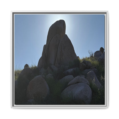 Boulder Silhouette - Unique Stretched Canvas Wall Art - Art By Earth