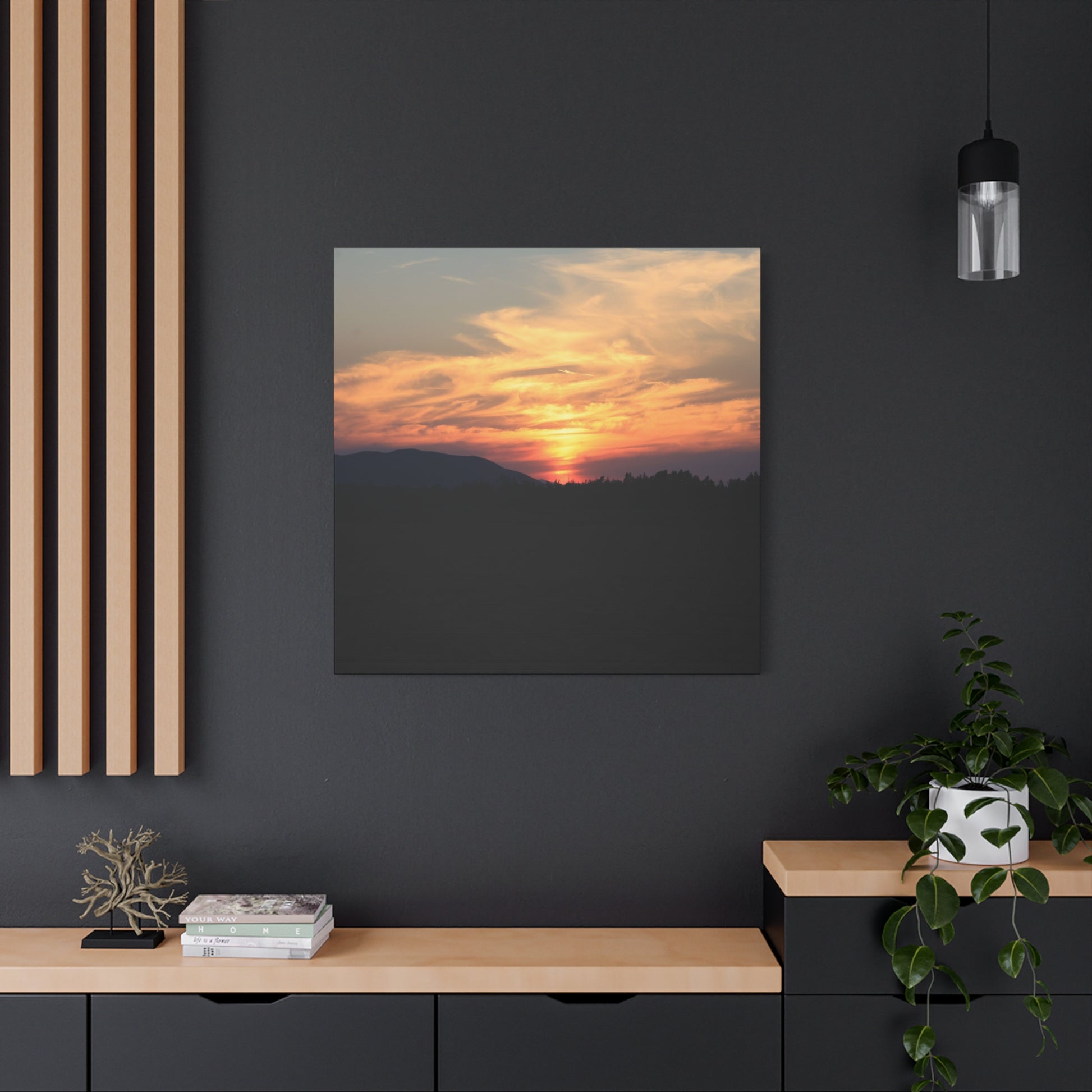 Mountain Twilight - Unique Frameless Canvas Wall Art - Art By Earth