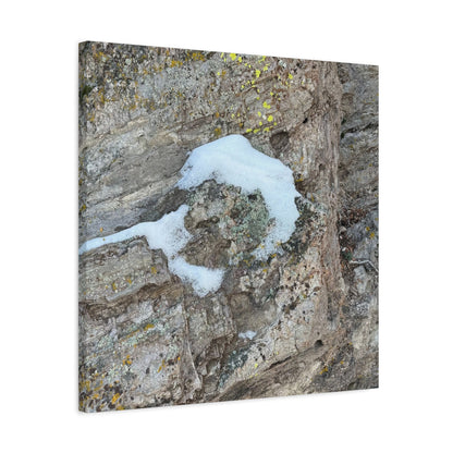 Snow on Stone - Unique Frameless Canvas Wall Art