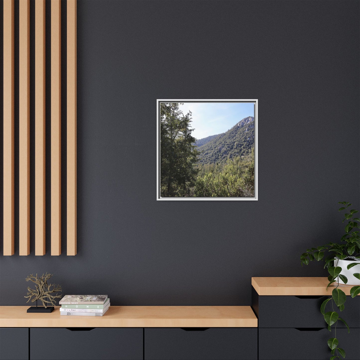 Mountain Valley Forest - Unique Stretched Canvas Wall Art
