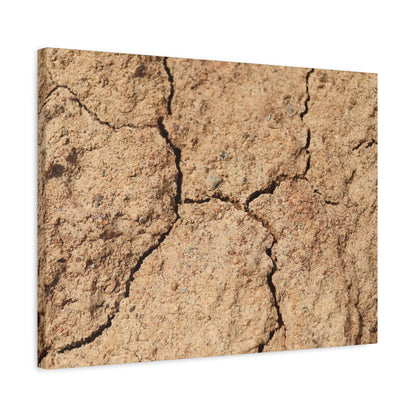 Cracked Earth's Lament - Unique Frameless Canvas Wall Art - Art By Earth