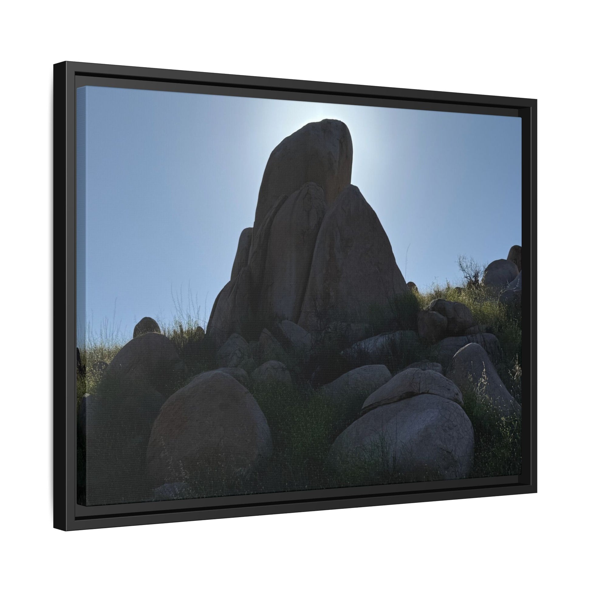 Boulder Silhouette - Unique Stretched Canvas Wall Art - Art By Earth