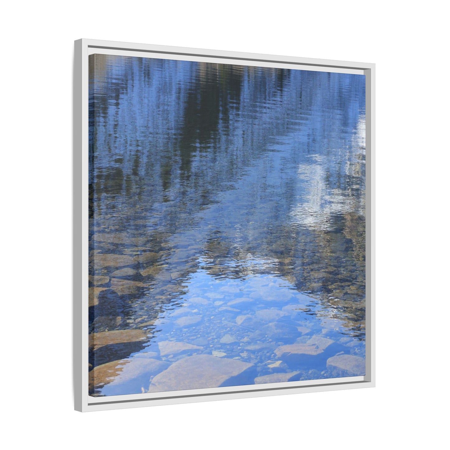 Reflected Stones - Unique Stretched Canvas Wall Art