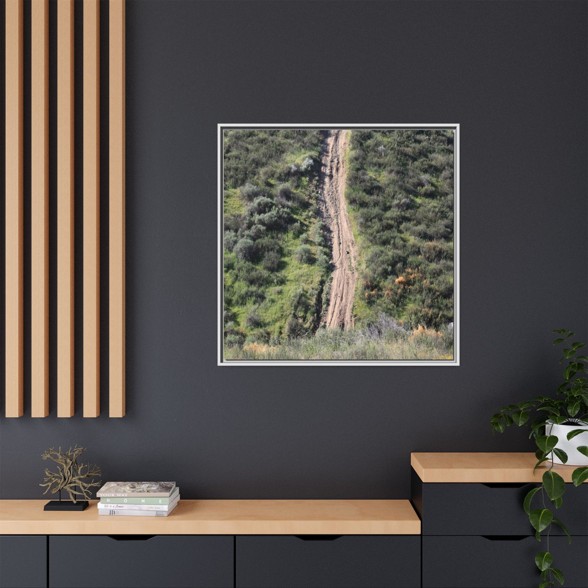 Desert Path Through Sage - Unique Stretched Canvas Wall Art - Art By Earth