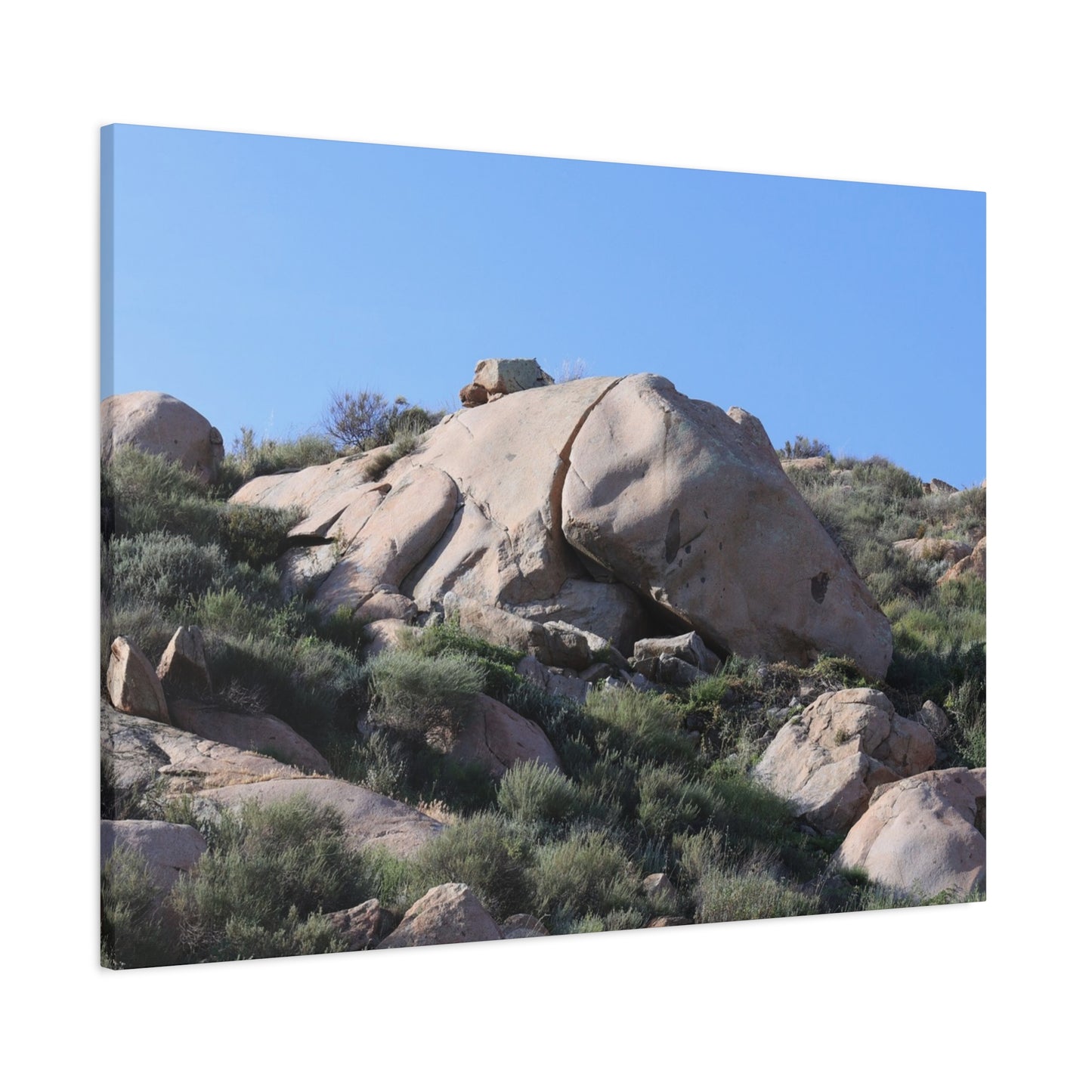 Ancient Rocks in Desert Landscape - Unique Frameless Canvas Wall Art - Art By Earth