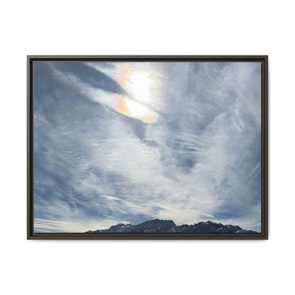 Whispers of Winter's Embrace - Unique Stretched Canvas Wall Art